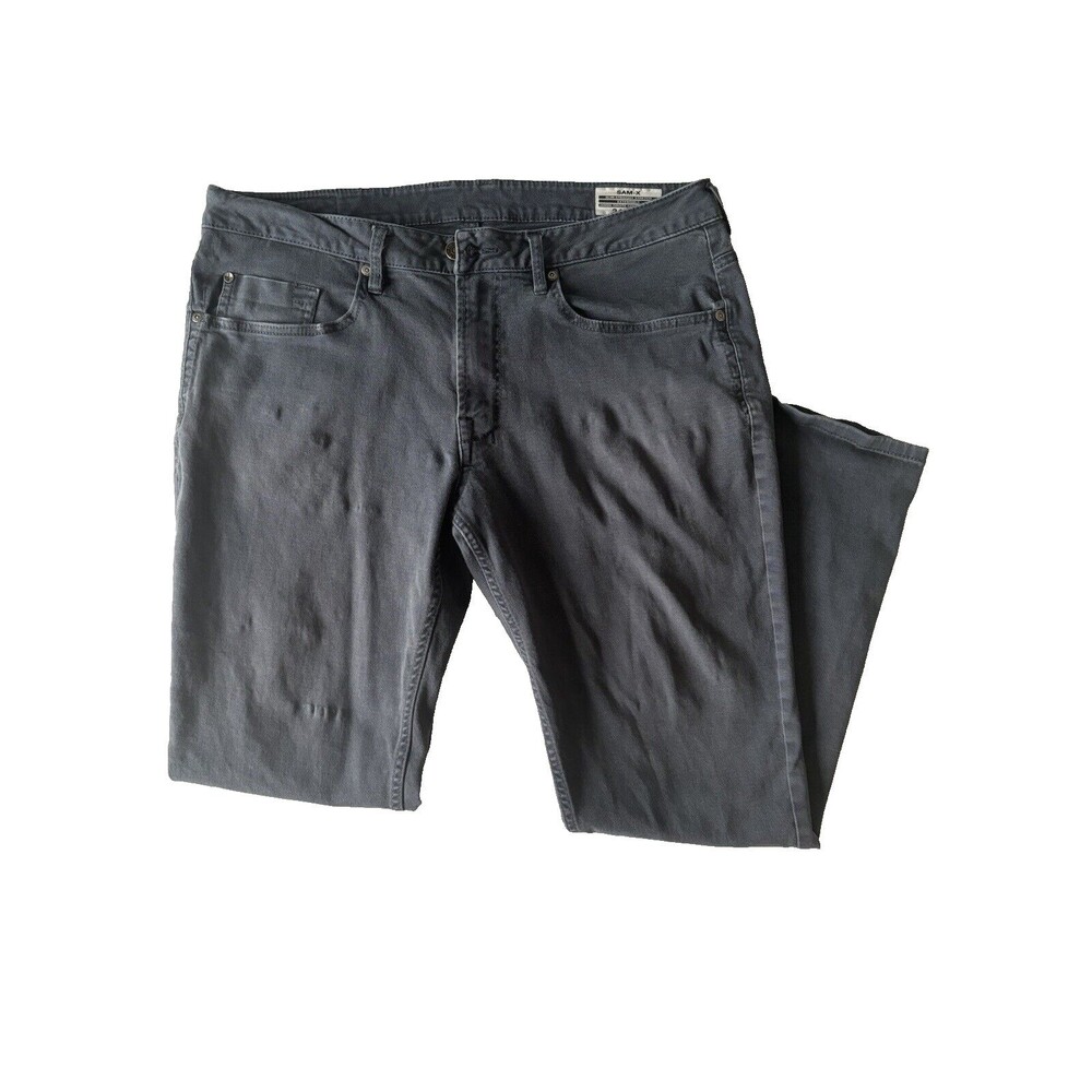 Buffalo Jeans Mens‎ 34x30 Gray Sam X Slim Straight Stretch David Bitton 34x28.5*